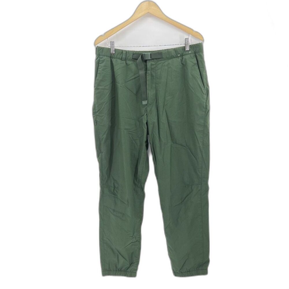 Heattech Lined Cargo Pants Men L Olive Green Fleece Utility Outdoor Cold Weather